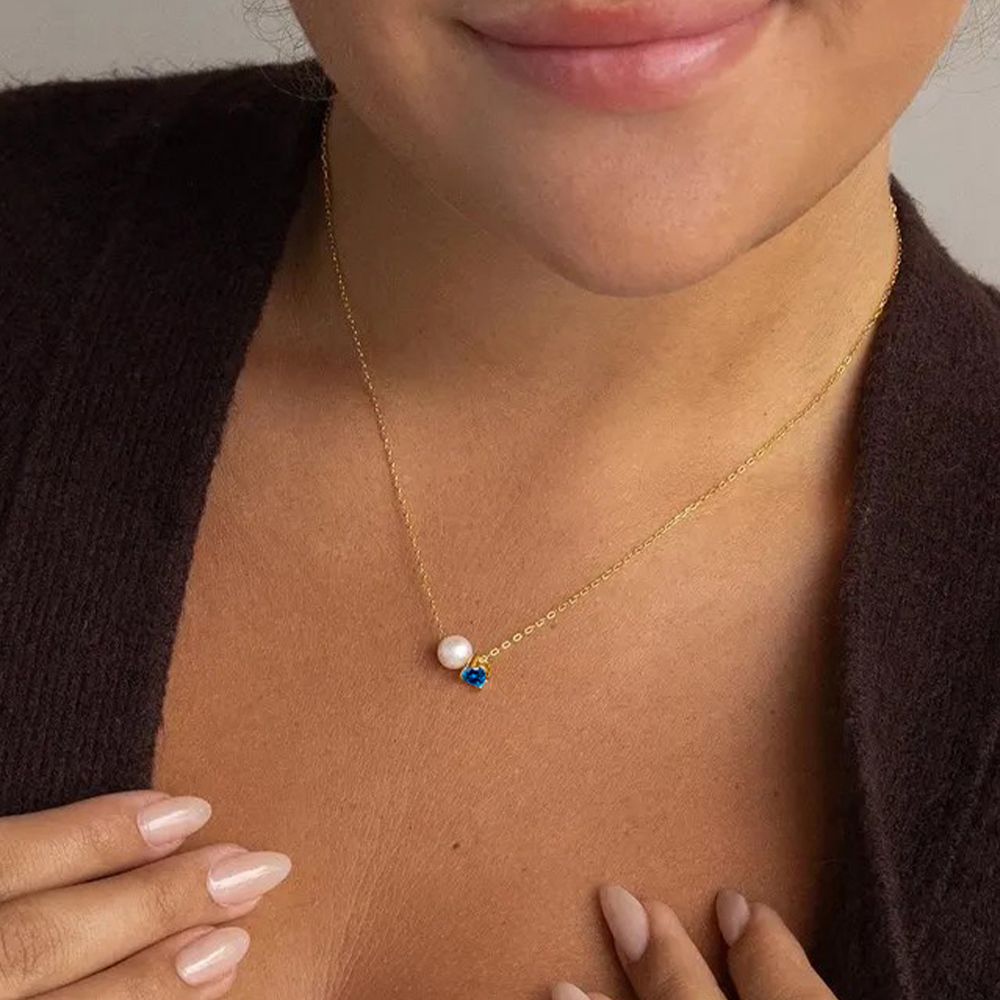 EMANCO Colar de Moda com Pérol - Birth Flower Necklace avaliação e preço