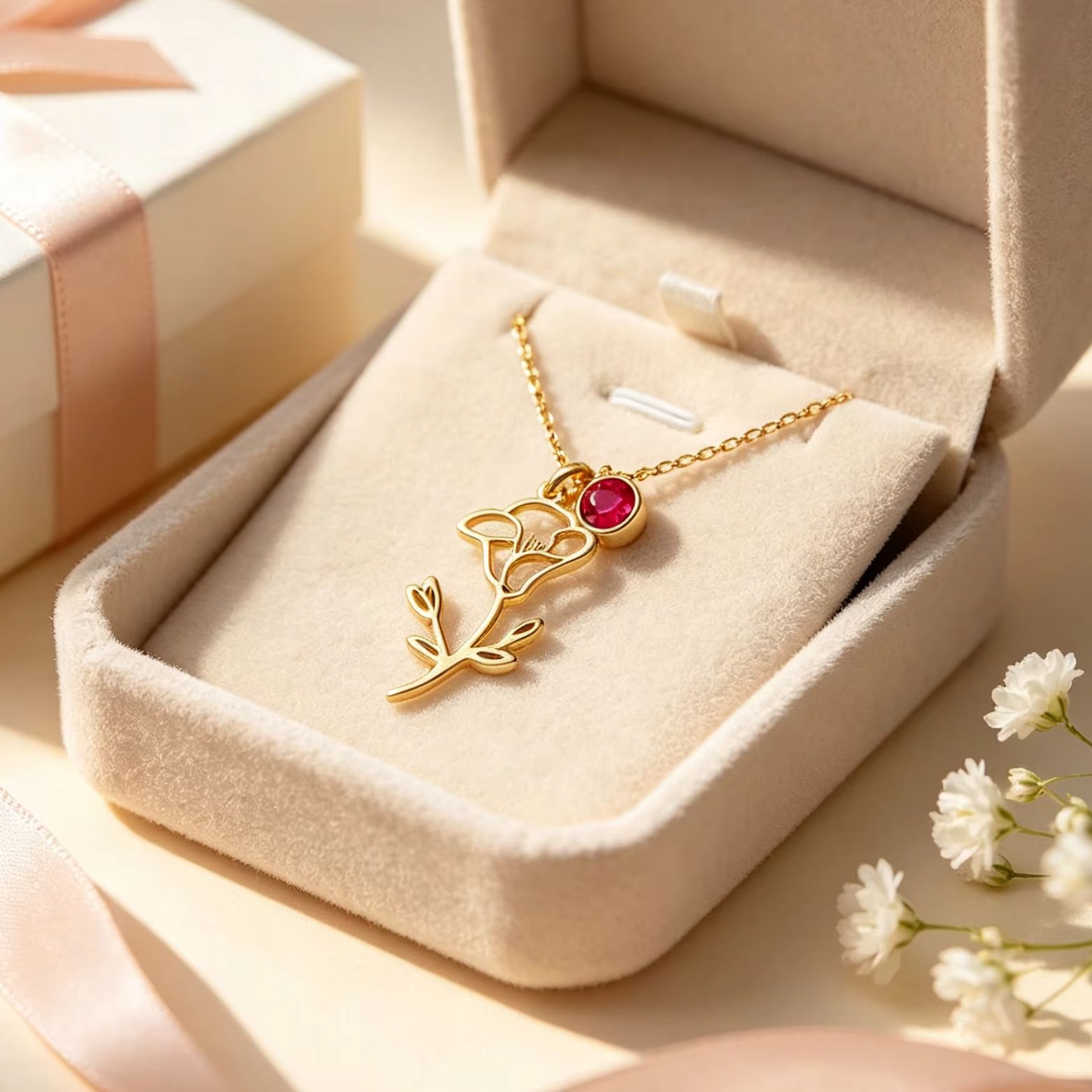 Colar Personalizado de Aço Ino - Birth Flower Necklace avaliação e preço
